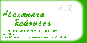 alexandra rakovics business card